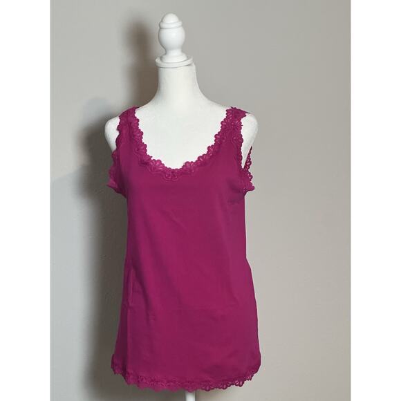 Christopher & Banks Women's Magenta Tank Cami Top Size M - Picture 8 of 16